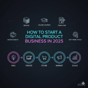 how to start a digital product business in 2025